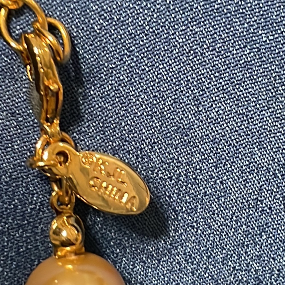 Kenneth Jay Lane Designer Faux Pearl Champagne Co… - image 3